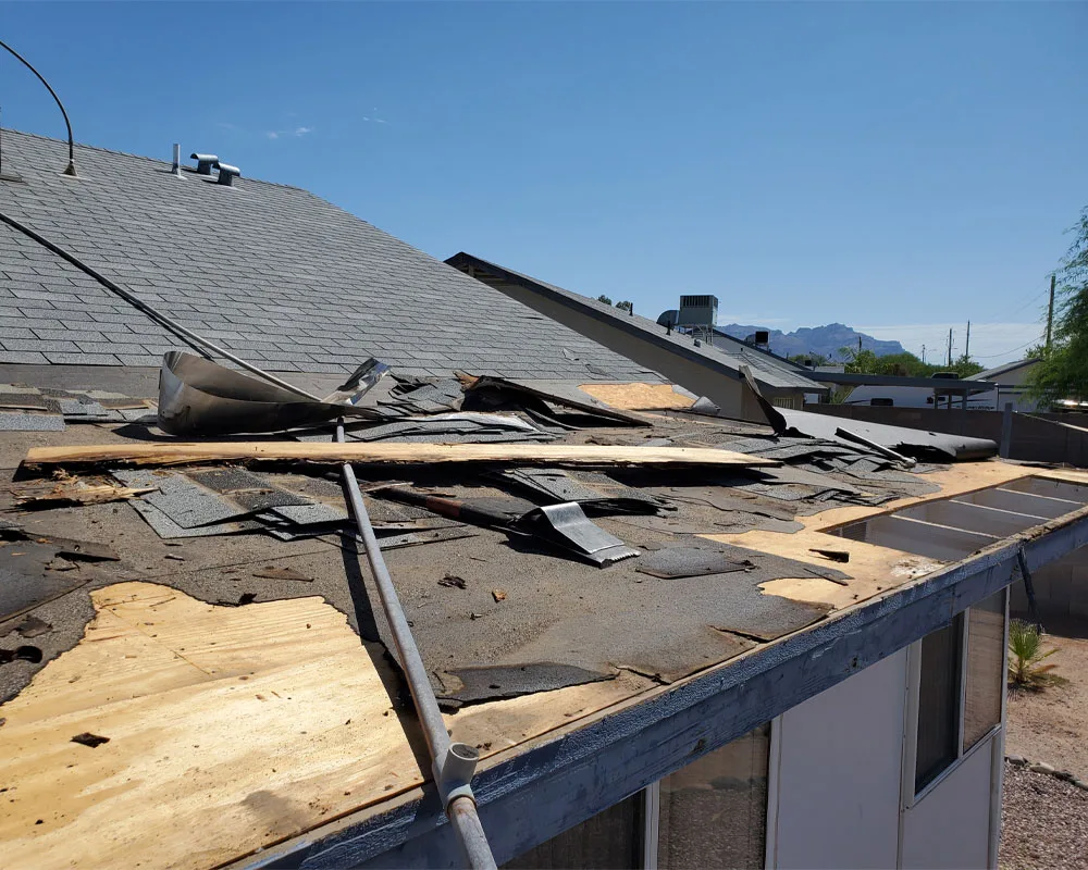 Sun City AZ Roofing crew installing a new tile roof, roofing contractor in Sun City, AZ